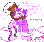  2026 blush casual doctoraiama fefetasprite fullres heart hug redrom roxy_lalonde ship_name_needed shipping sprite text 