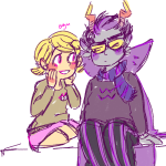  blush deleted_source eridan_ampora kneeling lustral redrom roxy_lalonde shipping wwixards 