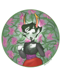  2018 bubblybluejellyfish flowers fullres gash_sash kanaya_maryam rainbow_drinker solo starter_outfit transparent 