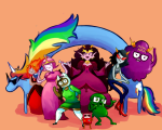  adventure_time ancestors chouettechouette crossover dave_strider dirk_strider eridan_ampora her_imperious_condescension jade_harley jake_english karkat_vantas my_little_pony rainbow_dash roxy_lalonde rule63 terezi_pyrope 