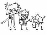  2018 ace_dick bad_quality beverage book fullres fusion grayscale hiveswap lineart monochrome pickle_inspector problem_sleuth problem_sleuth_(adventure) starter_outfit tagora_gorjek tasseled_sword tegiri_kalbur tyzias_entykk usualopuatlo 