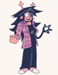  2025 artificial_limb crossover deltarune eyepatch fullres instrument jaggy_lines mansuta solo vriska_serket 