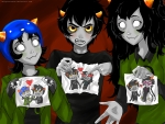  2012 adorabloodthirsty body_modification cat_hat dancestors dream_ghost fullres heart karkat_vantas katnep leadership leijons meenah_peixes melspontaneus meulin_leijon nepeta_leijon redrom shipping starter_outfit terezi_pyrope the_finger 