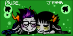  2011 blackrom blind_sollux blush eridan_ampora erisol fullres lying no_glasses on_stomach pride shipping smiling_eridan sollux_captor spade starter_outfit 