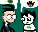  2022 crossover fullres headshot invader_zim john_egbert karkat_vantas lackadaisical sprite_mode starter_outfit word_balloon 
