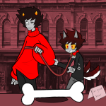  2025 ancest animal_ears catcow-draws dancestors dogtail dream_ghost fullres hatemarriage image_manipulation kankri_vantas karkat_vantas redrom shipping starter_outfit text vantases wonk 