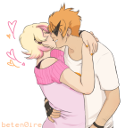  beten0ire dirk_strider freckles heart kiss neorails redrom roxy_lalonde shipping starter_outfit 