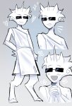  2026 blush candy_timeline fullres grayscale heart homestuck:_beyond_canon jaggy_lines monochrome satyrs solo stars swiss_elysi temmiesttemm 