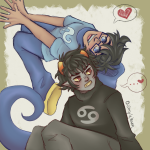  ... 2025 blush breath_aspect communism diimplekun fullres godtier heart heir john_egbert karkat_vantas midair redrom shipping sitting starter_outfit word_balloon 