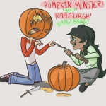  dave_strider halloweenstuck jade_harley pumpkin request theheadlessstrider 