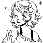  canesandsceptres grayscale headshot lineart request roxy_lalonde solo wonk 