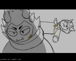 2017 beekeeper_troll blood dead fullres grayscale headshot highlight_color hiveswap impalement knife lying monochrome starter_outfit wcender weapon zebede_tongva