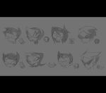  2025 all_kids alpha_kids beta_kids dave_strider dirk_strider facial_hair fullres gr1mv4d3r grayscale headshot jade_harley jake_english jane_crocker john_egbert kid_symbol monochrome rose_lalonde roxy_lalonde 