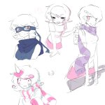  ! 2025 alcohol beverage fullres godtier laser_gun muffin_puppi rogue roxy's_striped_scarf roxy_lalonde sketch solo starter_outfit trickster_mode void_aspect weapon word_balloon 