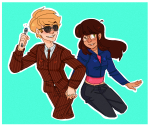  aprilcider cosplay crossover dave_strider doctor_who holding_hands jade_harley redrom shipping spacetime 