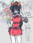  ! 1s_th1s_you 2026 animalstuck art_dump blush crossover eyepatch fullres headphones image_manipulation sakunokisses text umamusume:_pretty_derby vriska_serket 