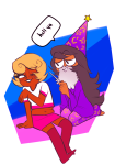  blush broken_source jade_harley kneeling redrom request roxy_lalonde shipping sitting witches_brew word_balloon zillyhookah 