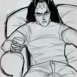  2024 ancestors beverage casual couch expatriate_darkleer fullres grayscale lineart sitting solo text twiinarmageddonss 