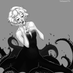  au crying grayscale merfolk rose_lalonde solo twogiggy 