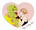  2018 alisonnyash body_modification cairo_overcoat dirk_strider dirkuu food fullres gore happy_birthday_message heart lord_english no_glasses redrom shipping strong_tanktop text 