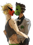 body_modification citrinne dirk_strider gasmask jake_english pumpkin_patch redrom shipping skull_suit strong_tanktop 