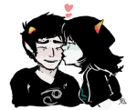  2012 adorabloodthirsty betsumon blush broken_source fullres headshot heart karkat_vantas kiss no_glasses redrom shipping smiling_karkat starter_outfit terezi_pyrope 