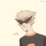  2013 animated blush casual dirk_strider fullres ikimaru solo text 