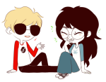  dave_strider jade_harley red_baseball_tee request starter_outfit the-strider-squad 