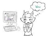  2025 broken_source computer fullres grayscale highlight_color jaggy_lines kanaya_maryam lying monochrome redrom rose_lalonde rosemary shipping sketch sleeping soap382 starter_outfit text thought_balloon trollian 