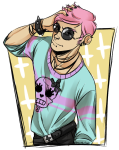  body_modification casual dave_strider fashion high_angle pastel_goth request snowstucked solo 