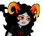  2012 animated aradia_megido asymmetricjester fullres headshot jaggy_lines solo starter_outfit talksprite transparent 