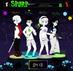  413 animated beta_kids consorts crocodiles dave_strider deleted_source derse girl&#039;s_best_friend jade_harley john_egbert katana knitting_needles land_of_wind_and_shade pixel pogo_hammer prospit red_baseball_tee rose_lalonde salamanders skaia stars starter_outfit zillywhoo 