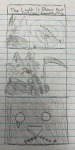 2026 animalstuck comic crying death fire fullres grayscale monochrome pencil problem_sleuth_(adventure) scoundrellyfeline solo text weapon 
