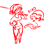  2017 dave_strider fullres headphones headshot katana lineart monochrome rule63 solo steelcorridor text 