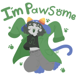  2019 blush bubblybluejellyfish cat_hat fullres jaggy_lines nepeta_leijon solo starter_outfit text transparent 