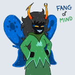  2026 ancestors fanclass frigiddoctoratus fullres godtier jaggy_lines marquise_spinneret_mindfang mind_aspect no_hat punstuck scribble_mode silhouette solo text 