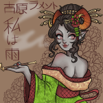  2026 back_angle damara_megido dancestors diimplekun dream_ghost fashion flowers fullres japanese_clothes language:japanese smoking solo 