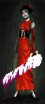  blood chainsaw kanaya&#039;s_red_dress kanaya_maryam miyuli rainbow_drinker solo 