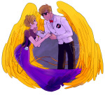  2016 41333 broken_source dave_strider davesprite dersecest fullres holding_hands incest ishades orangeship puppet_tux redrom rose_lalonde shipping sprite stars velvet_squiddleknit 