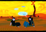 ... 2024 dream_ghost fullres land_of_sand_and_zephyr melerbytes no_glasses sitting starter_outfit tavros_nitram text vriska_serket word_balloon