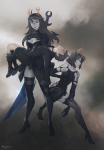 2025 alternate_hair ancestral_awakening_sword aranea_serket carrying crossover dancestors deletethestars fashion fullres jake_english nier serkets vriska_serket 