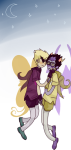  dirk_strider eridan_ampora godtier heart_aspect holding_hands hope_aspect leahweetos potter_smuppet_pals prince redrom shipping stars 
