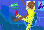  animated computer gjarble painting_of_a_horse_attacking_a_football_player solo sweet_bro_and_hella_jeff the_big_man 