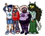  2025 beta_kids blush body_modification casual chubstuck dave_strider dogtail dogtier facial_hair fashion fullres jade_harley john_egbert monster4lyfe reminders rose_lalonde scars starter_outfit sweat 