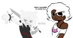  2026 crossover fullres ilovevamola jaggy_lines pastiche roxy_lalonde scott_pilgrim starter_outfit sword text thumbs_down weapon 