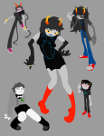  2024 aranea_serket artificial_limb dancestors dream_ghost eyepatch fullres jaggy_lines jake_english meenah_peixes mindfang_dress offkilterkeys ring_of_life serkets skull_suit starter_outfit terezi_pyrope the_finger vriska_serket 