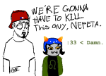  2025 cat_hat crossover fullres i_think_we're_gonna_have_to_kill_this_guy jaggy_lines k0balt limp_bizkit meme nepeta_leijon starter_outfit text 