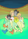  applebees arm_around_shoulder blind_love coolkids dave_strider dersecest freckles incest magic_dragon manicpeixesdreamgirl multishipping no_glasses pollination rose_lalonde shipping sleeping sollux_captor sopor_slime terezi_pyrope 