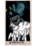 2025 alexabraixen body_modification con_heir fanlusus fanoffspring fantroll fullres jaggy_lines lusus scars solo sprite_mode tarot text transparent zodiac_symbol 