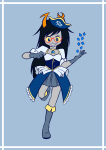2022 au crossover fashion fluorite_octet formal fullres hat jaggy_lines madoka_magica meraki-sunset solo vriska_serket